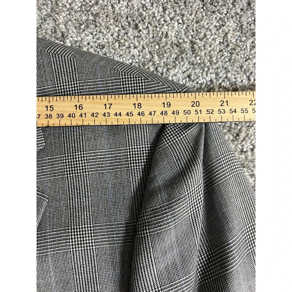 Jos. A. Bank Signature Collection Mens 44R Grey Glen Plaid 100% Wool Blazer Coat